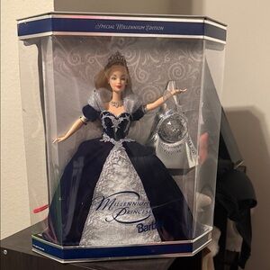 Barbie Millennium Princess in Navy and Silver Gown